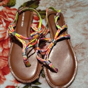 Gianni Bini Vibrant Multicolor Strappy Sandals